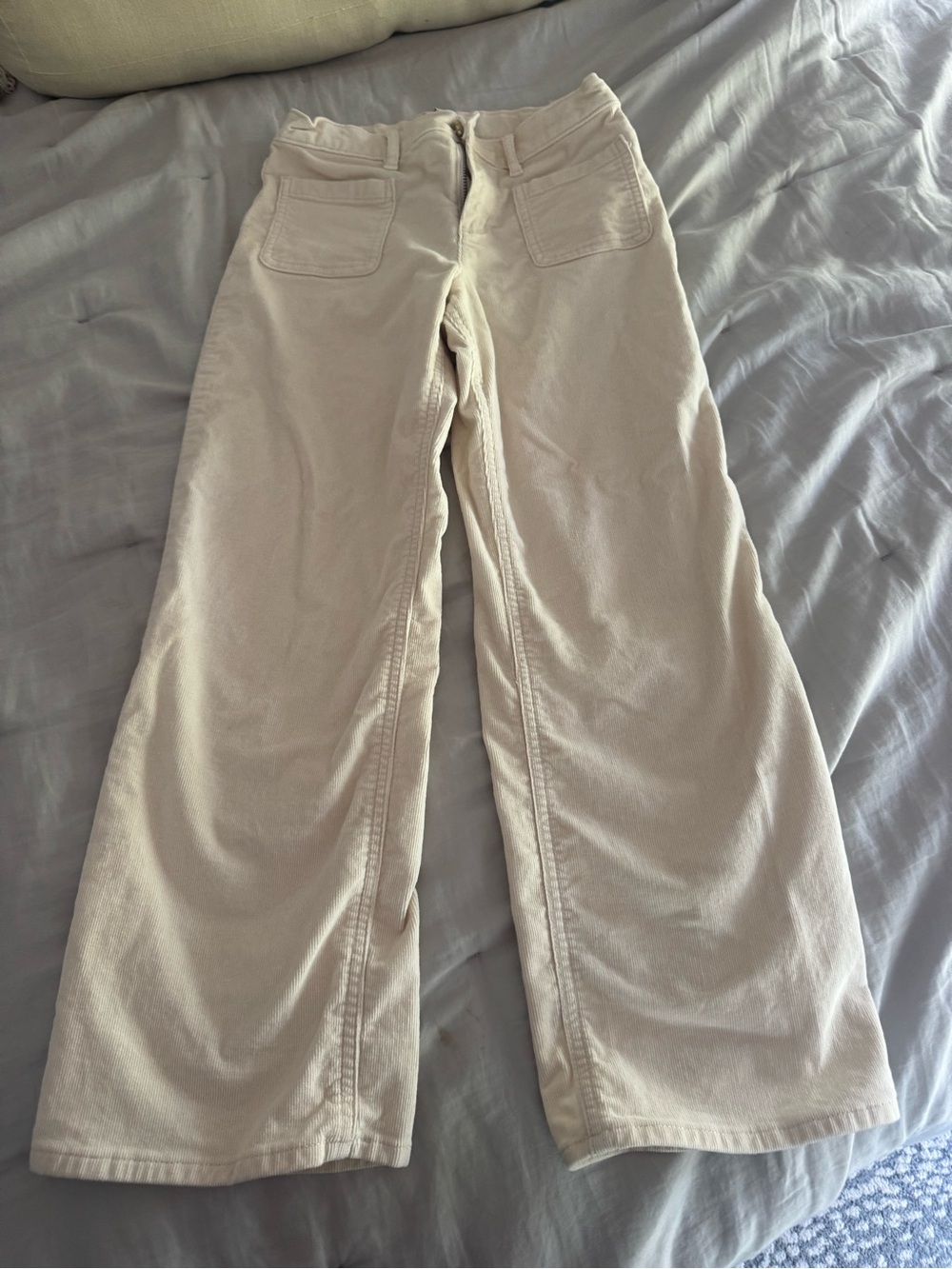 Crewcuts Beige Corduroy Wide-Leg Kids Pants